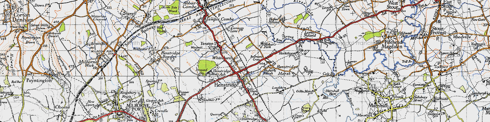 Old map of Whitchurch in 1945