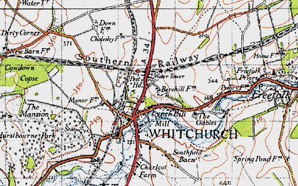 Old map of Whitchurch in 1945