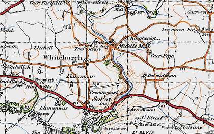 Old map of Whitchurch in 1946