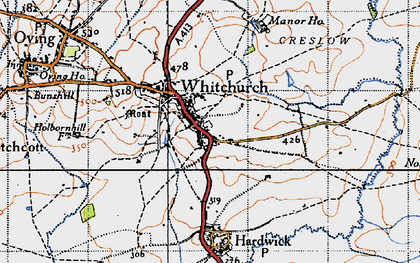 Old map of Whitchurch in 1946