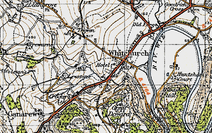 Old map of Whitchurch in 1947