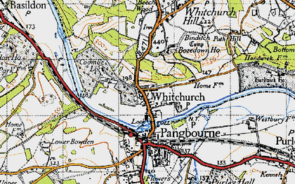 Old map of Whitchurch-on-Thames in 1947