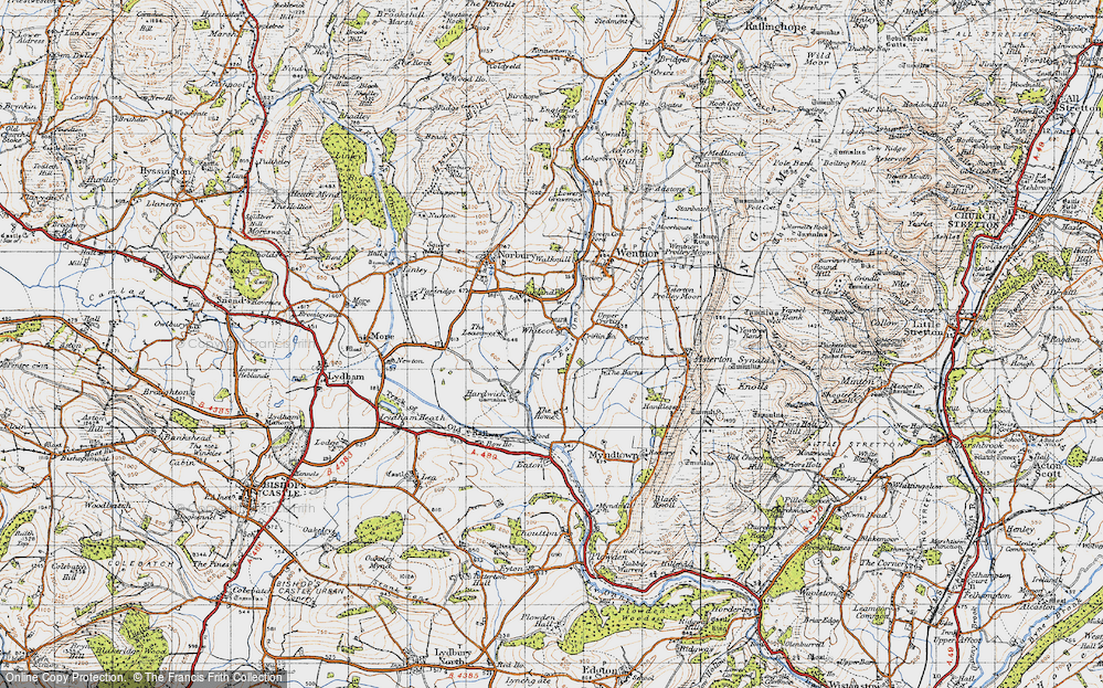 Old Map of Whitcot, 1947 in 1947