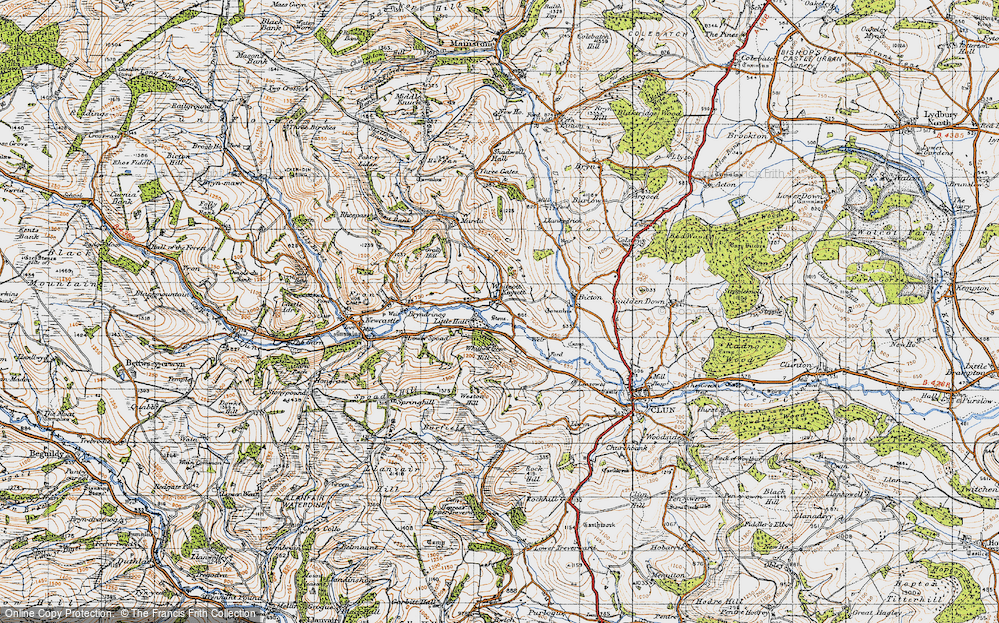 Old Map of Whitcott Keysett, 1947 in 1947