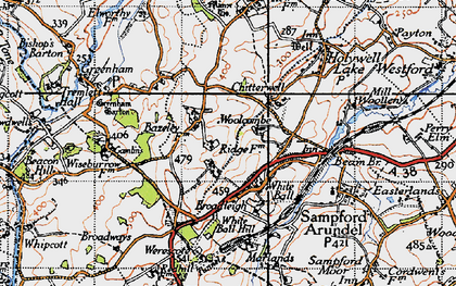 Old map of White Ball in 1946
