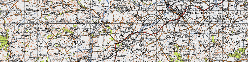 Old map of Woolcombe in 1946