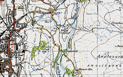 Old map of Wheelton Moor in 1947