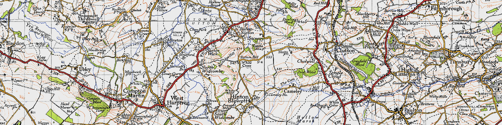 Old map of Burledge Hill in 1946