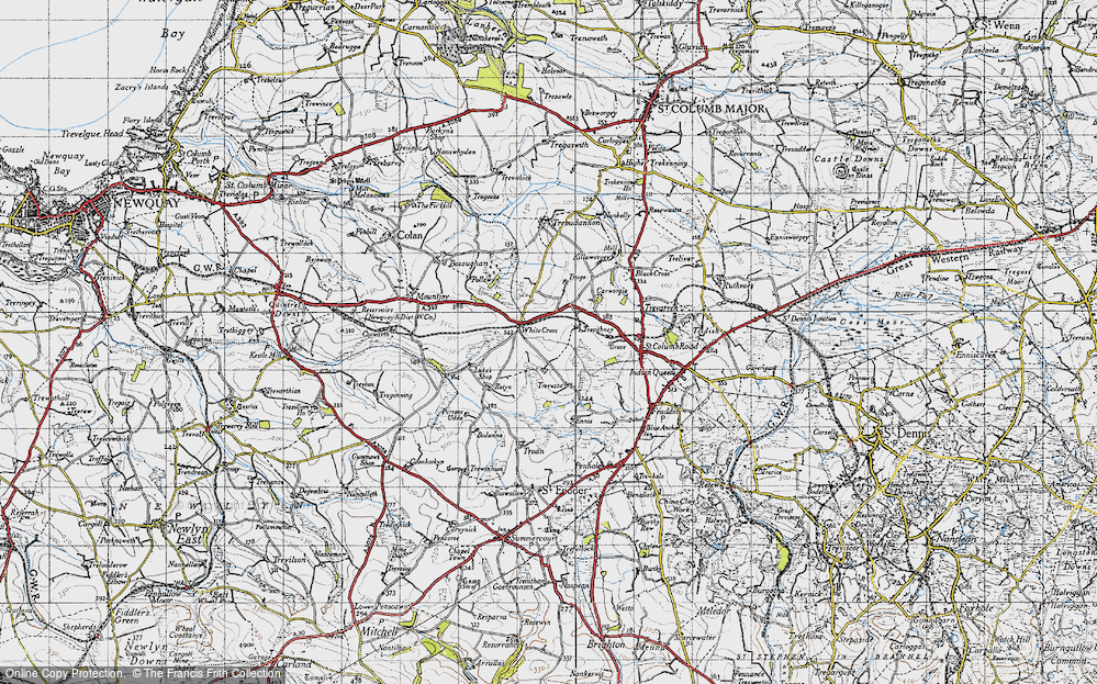 Old Map of White Cross, 1946 in 1946