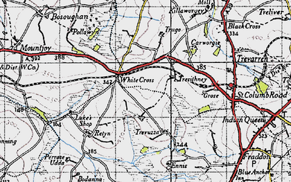 Old map of Tresawna in 1946