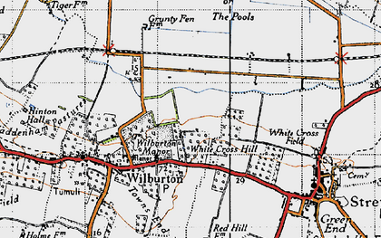 Old map of White Cross Hill in 1946