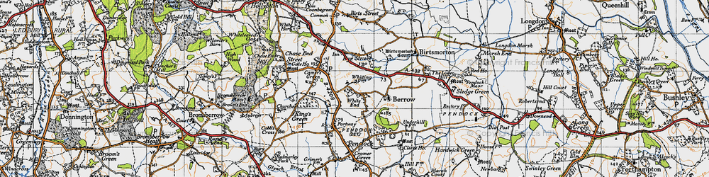 Old map of White End in 1947