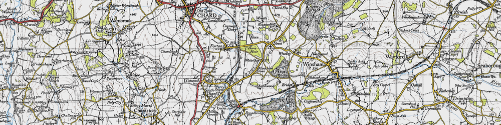 Old map of White Gate in 1945