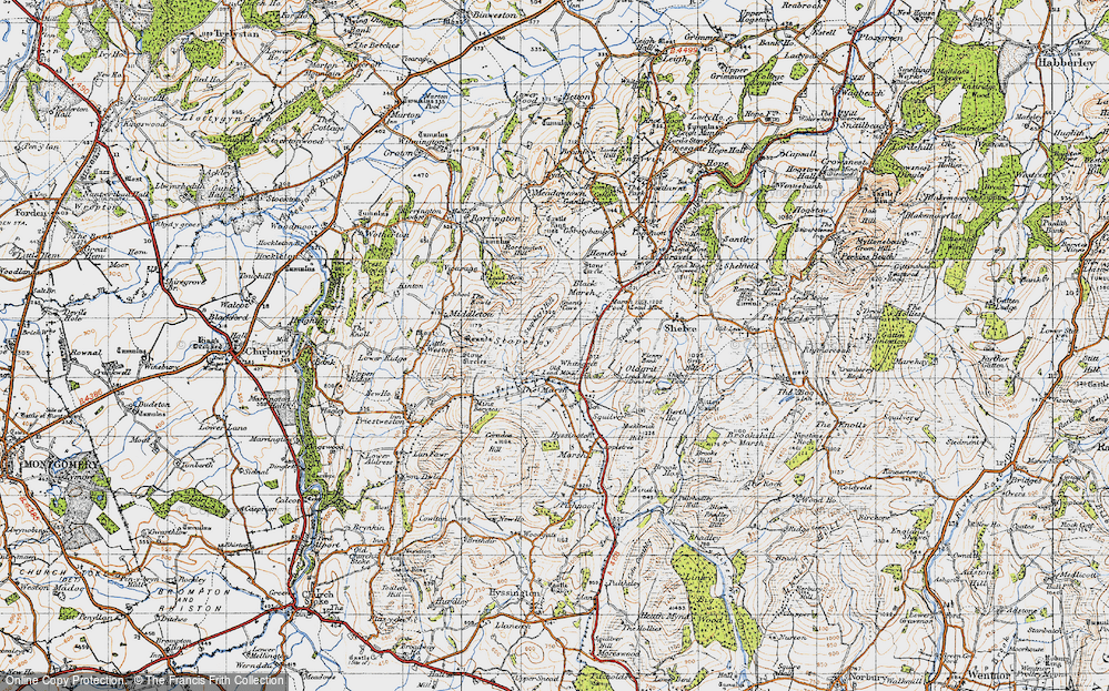 Old Map of White Grit, 1947 in 1947