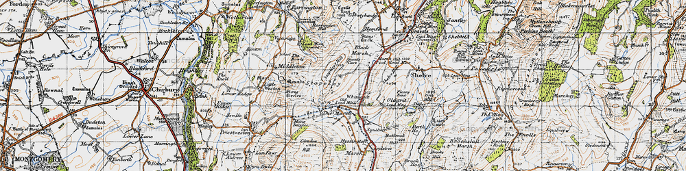 Old map of White Grit in 1947