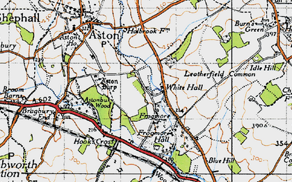 Old map of White Hall in 1946