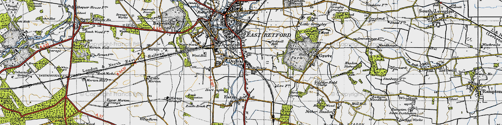 Old map of White Houses in 1947