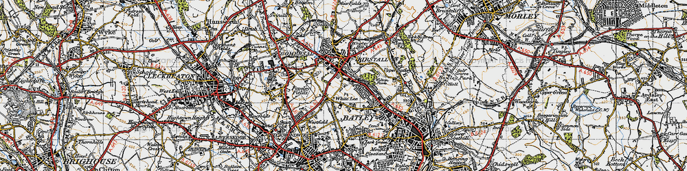 Old map of White Lee in 1947