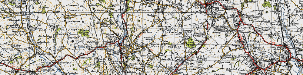 Old map of White Moor in 1946