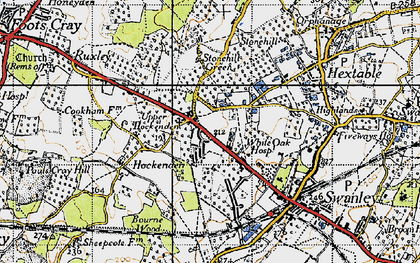 Old map of White Oak in 1946