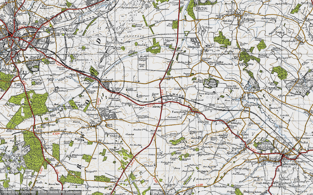 Old Map of White Post, 1947 in 1947