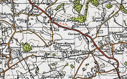 Old map of Whitechurch Maund in 1947