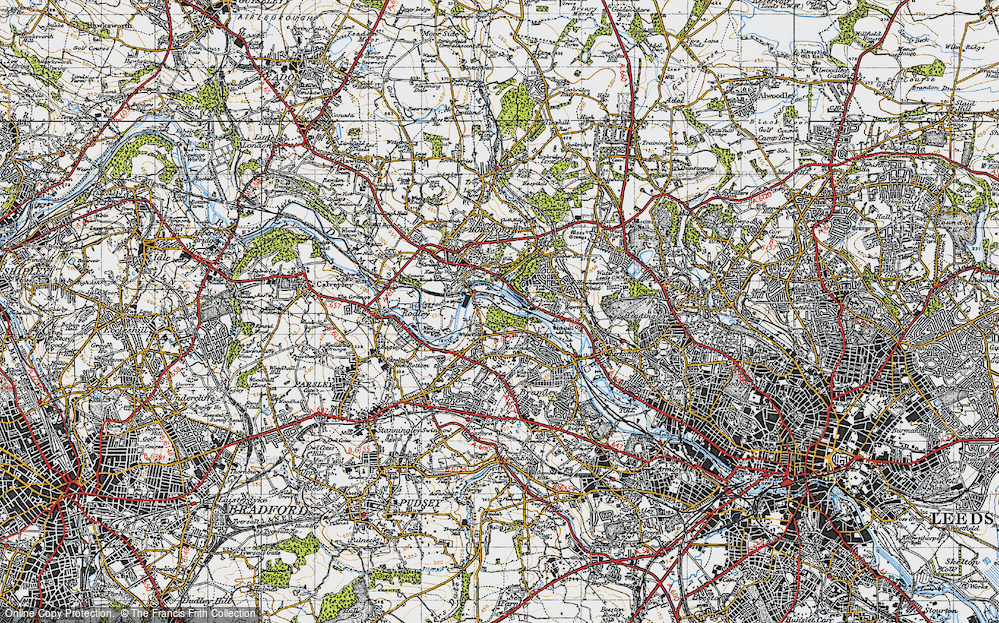 Old Map of Whitecote, 1947 in 1947