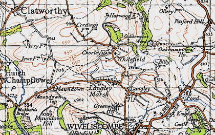 Old map of Whitefield in 1946