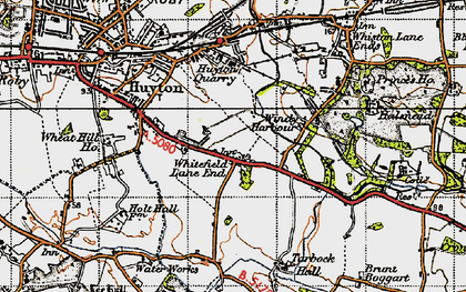 Old map of Whitefield Lane End in 1947