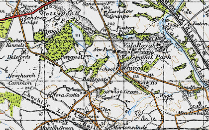 Old map of Whitegate in 1947