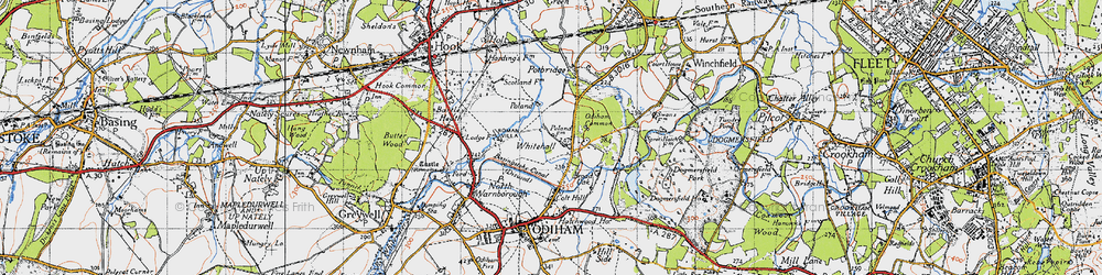 Old map of Whitehall in 1940