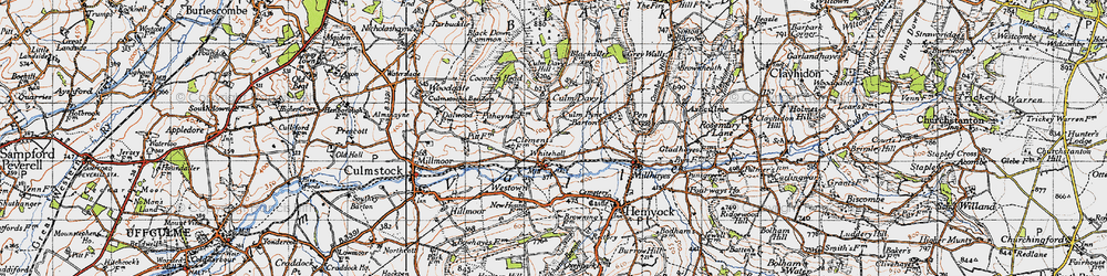 Old map of Whitehall in 1946