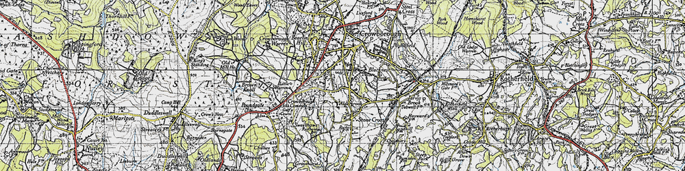 Old map of Whitehill in 1940