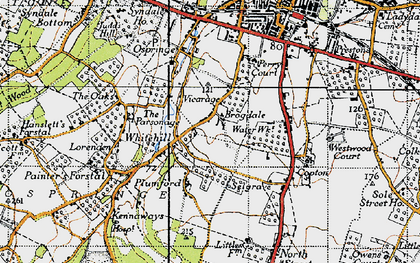 Old map of Whitehill in 1946