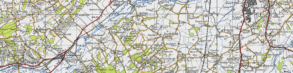 Old map of Whitehouse Green in 1945