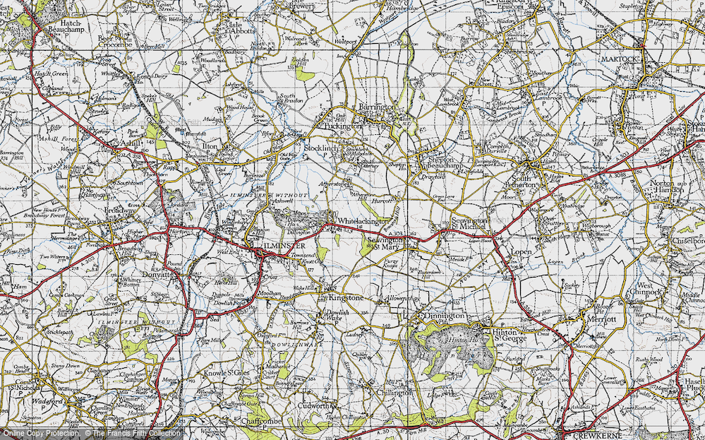 Old Map of Whitelackington, 1945 in 1945