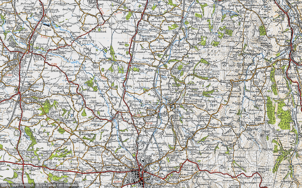 Old Map of Whiteley Green, 1947 in 1947
