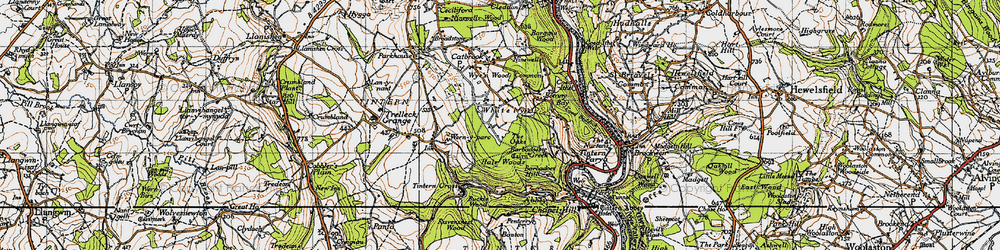Old map of Barbadoes Green in 1946