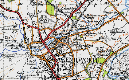 Old map of Whitemoor in 1946