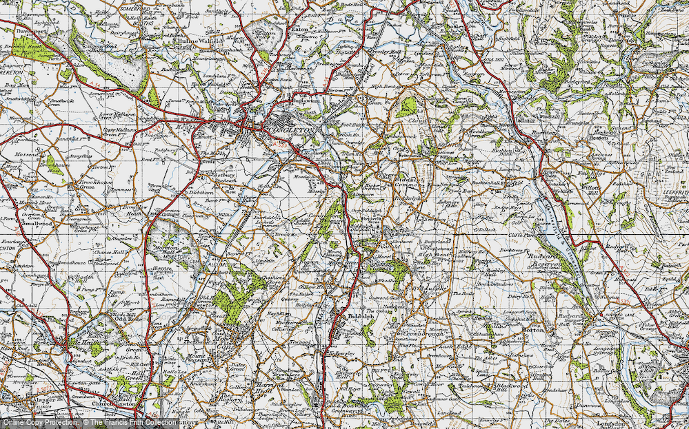 Old Map of Whitemoor, 1947 in 1947