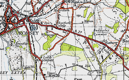 Old map of Whitenap in 1945