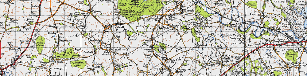 Old map of Whiteoak Green in 1946