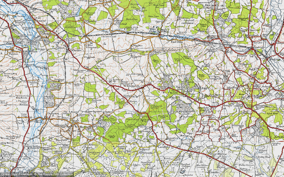 Old Map of Whiteparish, 1940 in 1940