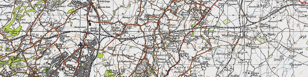 Old map of Whiteshill in 1946