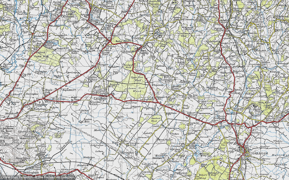 Old Map of Whitesmith, 1940 in 1940