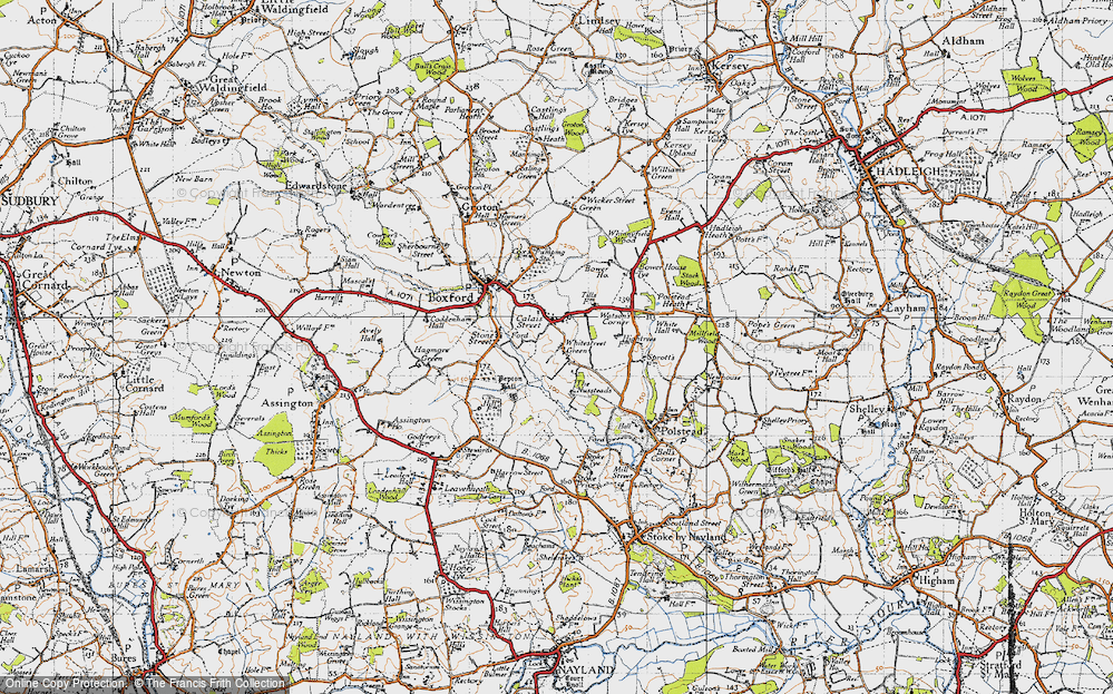 Old Map of Whitestreet Green, 1946 in 1946