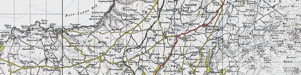 Old map of Whitewell in 1946