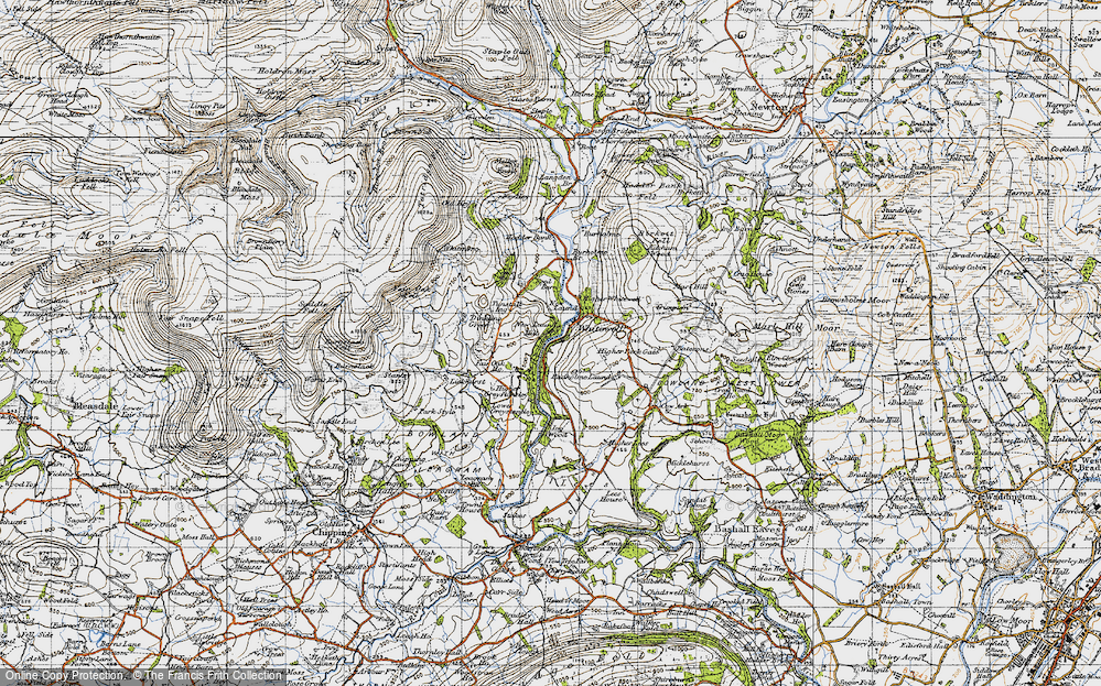 Old Map of Historic Map covering Burholme Br in 1947