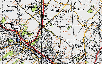 Old map of Whitfield in 1947