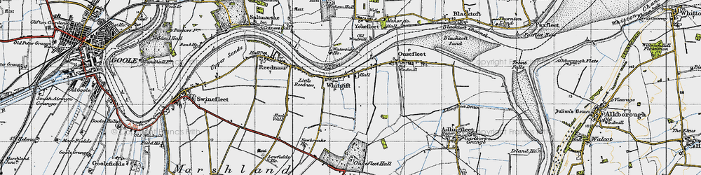 Old map of Adlingfleet Grange in 1947